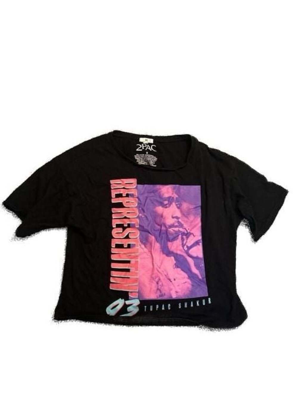 BP. x 2Pac Shakur Representin' 93 Cropped Oversized Graphic Tee